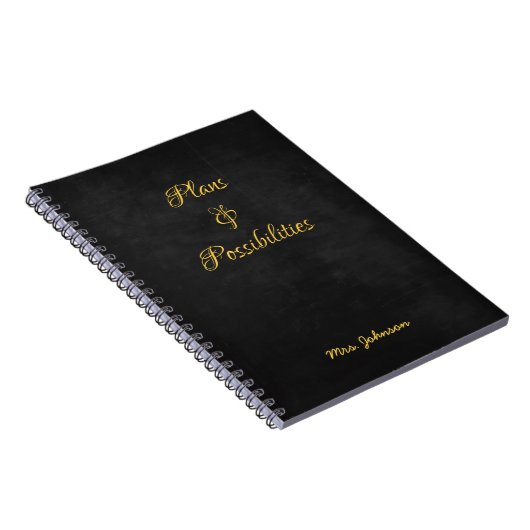 Plannen & Mogelijkheden Zwart en goud Notitieboek (Rechterzijde)