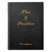 Plannen & Mogelijkheden Zwart en goud Notitieboek (Voorkant)