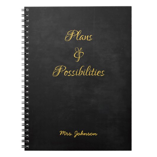 Plannen & Mogelijkheden Zwart en goud Notitieboek (Voorkant)