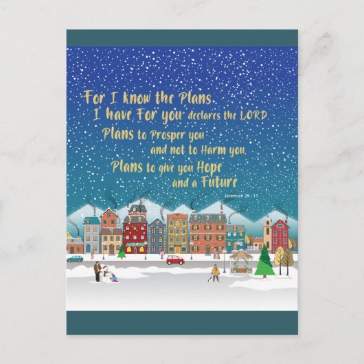 Plannen om u hoop en een Future-Jeremiah 29-11 te  Briefkaart (Voorkant)