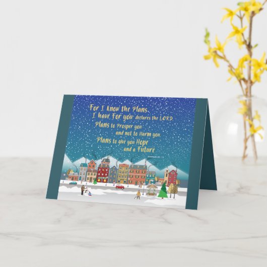 Plannen om u hoop en een Future-Jeremiah 29-11 te Kaart (Gele Bloem)