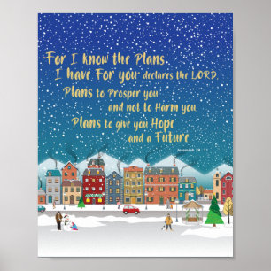 Plannen om u hoop en een Future-Jeremiah 29-11 te  Poster