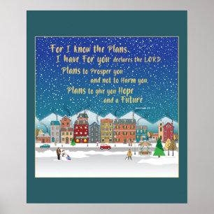 Plannen om u hoop en een Future-Jeremiah 29-11 te  Poster