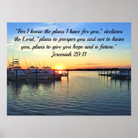 PLANNEN VAN 29:11 JEREMIAH VOOR EEN TOEKOMSTIGE SC POSTER (Voorkant)