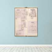 Plannen van Brooklyn, Grinnell Canvas Afdruk (Insitu (Houten vloer))