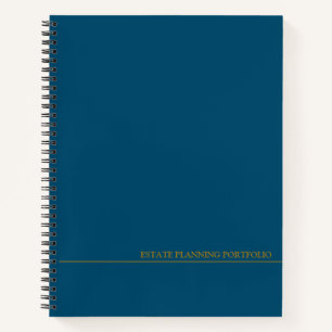 Plannen van de staat Portfolio - Zwart   Blauw Notitieboek