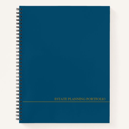 Plannen van de staat Portfolio - Zwart | Blauw Notitieboek (Voorkant)