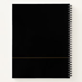 Plannen van de staat Portfolio - Zwart | Goud Notitieboek (Achterkant)
