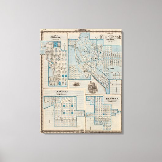 Plannen van Fort Dodge, Humboldt Canvas Afdruk (Voorkant)
