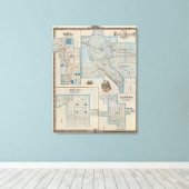 Plannen van Fort Dodge, Humboldt Canvas Afdruk (Insitu (Houten vloer))