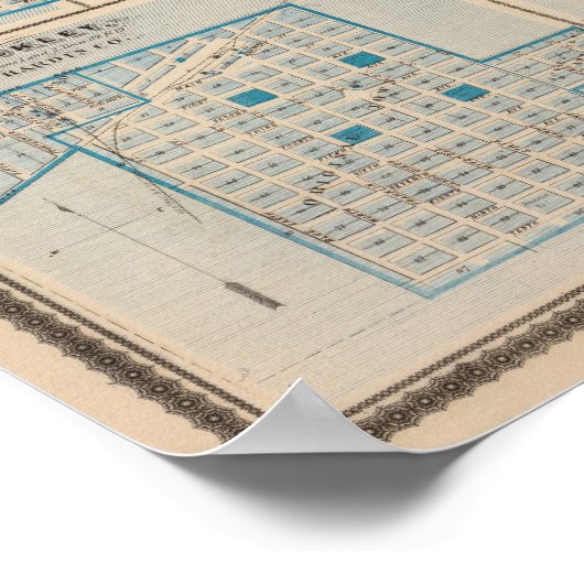 Plannen van Fort Dodge, Humboldt Poster (Hoek)