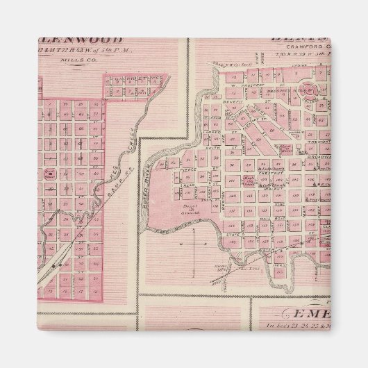 Plannen van Glenwood, Denison, Hastings Magneet (Voorkant)