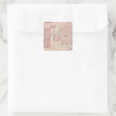 Plannen van Glenwood, Denison, Hastings Vierkante Sticker (Tas)