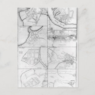 Plannen van het beginsel Towers, Forts Briefkaart
