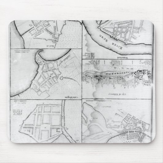 Plannen van het beginsel Towers, Forts Muismat (Voorkant)
