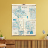 Plannen van Mt Plessant, Toledo Canvas Afdruk (Insitu (Woonkamer))