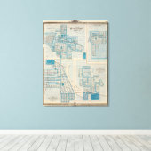 Plannen van Mt Plessant, Toledo Canvas Afdruk (Insitu (Houten vloer))