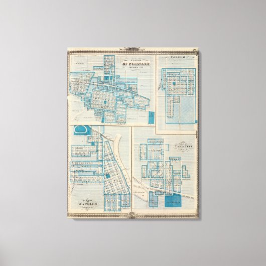 Plannen van Mt Plessant, Toledo Canvas Afdruk (Voorkant)