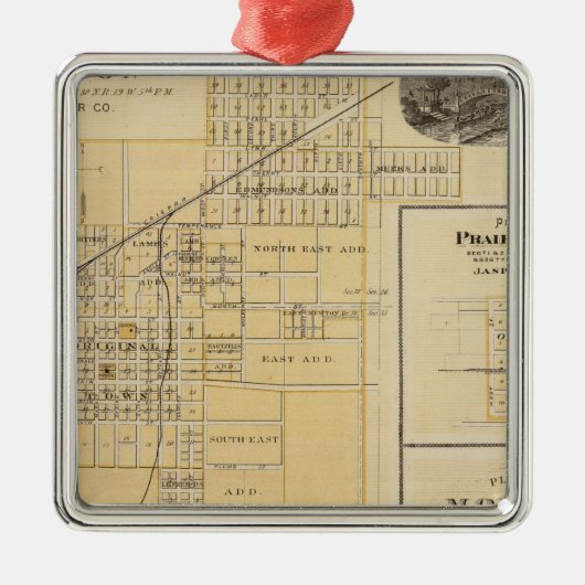 Plannen van Newton, Prairie City Metalen Ornament (Voorkant)