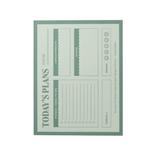 Plannen van vandaag - een dagelijkse planner notitieblok (Linkerzijde)