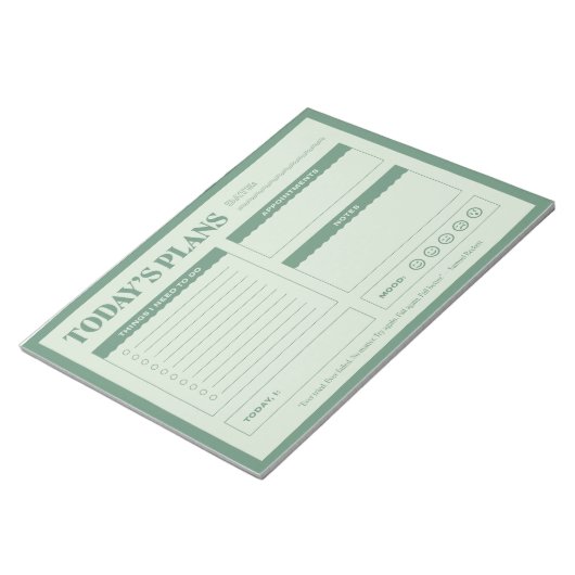Plannen van vandaag - een dagelijkse planner notitieblok (Schuin)