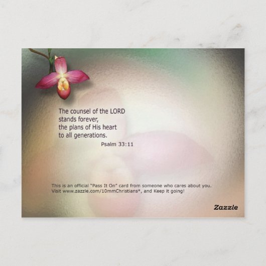 Plannen van zijn hart briefkaart (Achterkant)