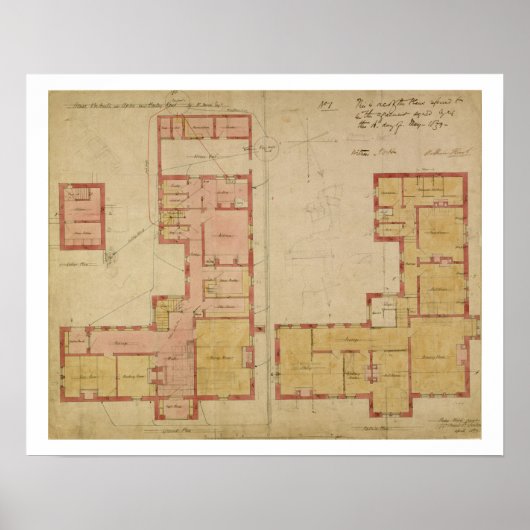Plannen voor het Rode Huis, Bexley Heath, 1859 (pe Poster (Voorkant)
