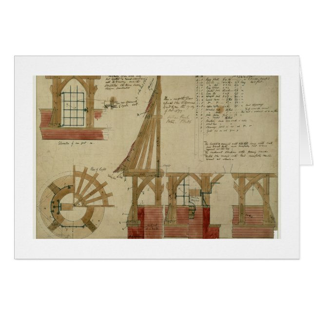 Plannen voor het Rode Huis, Bexley Heath (pen en i (Voorkant Horizontaal)