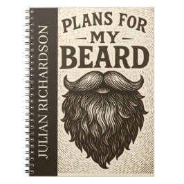Plannen voor mijn baard Grappig notitieboek voor b