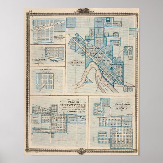 Plannen voor Ottumwa, Russell, Scranton Poster (Voorkant)
