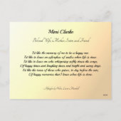 Plannen voor Paradise Eternally Yours Funeral Kaar Feestdagenkaart (Achterkant)