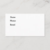 Plannen voor persoonlijke contactgegevens voor poo visitekaartje (Achterkant)