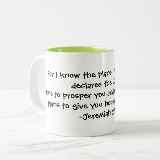 plannen voor u tweekleurige koffiemok (Voorkant links)