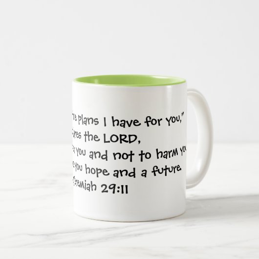 plannen voor u tweekleurige koffiemok (Voorkant rechts)