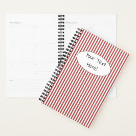 Planner (14 x 21,6 cm) - Burgundy Stripe Pattern