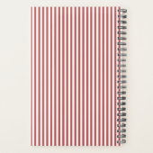Planner (14 x 21,6 cm) - Burgundy Stripe Pattern (Achterkant)