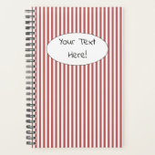 Planner (14 x 21,6 cm) - Burgundy Stripe Pattern (Voorkant)