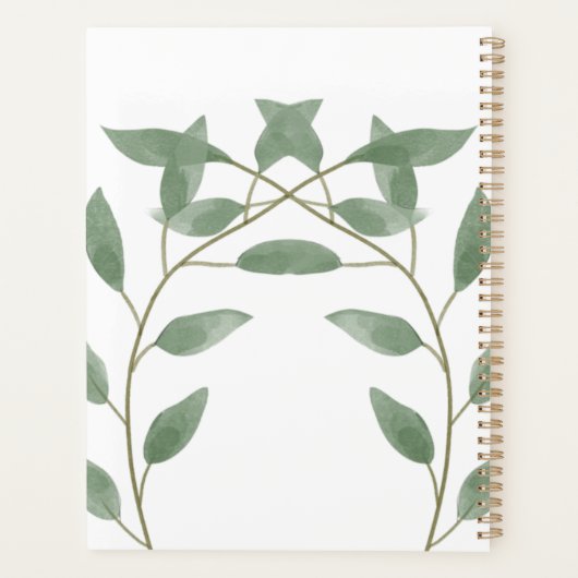 Planner 2023-2024 Waterverf Boho esthetisch (Achterkant)