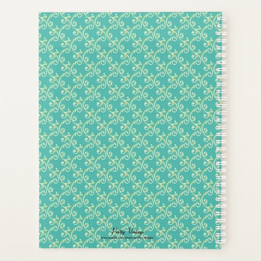 Planner 2023  Aqua Floral 2023 (Achterkant)