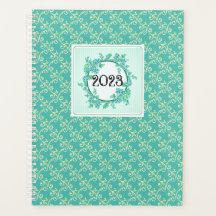 Planner 2023  Aqua Floral 2023