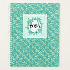 Planner 2023  Aqua Floral 2023