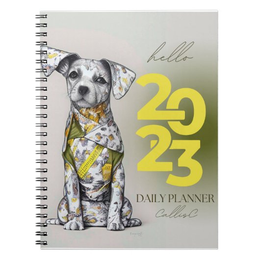 Planner 2023 - Fijne hond van CallisC Notitieboek (Voorkant)
