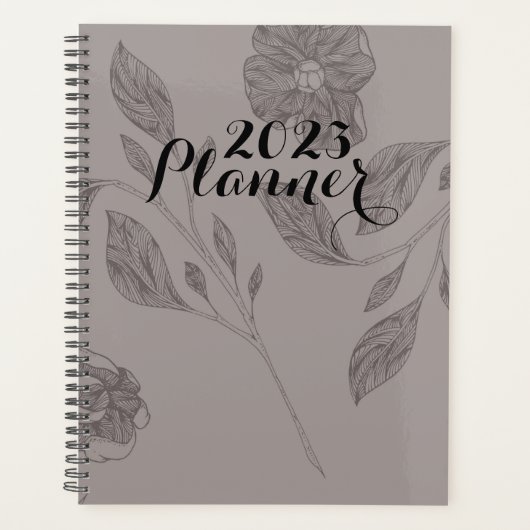 Planner 2023 Taupe Floral (Voorkant)
