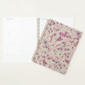 Planner 2026 Roze Grijs Bloemmotief (Display)