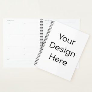 Planner 21,59 cm x 27,94 cm harde kaft spiraal zwa