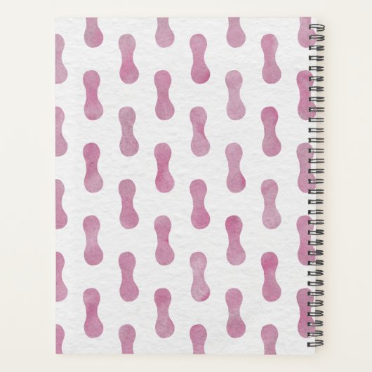 Planner (21,6 x 28 cm) - Pink Pattern (Achterkant)