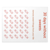 Planner 30 dagen zonder suiker notitieblok (Voorkant)