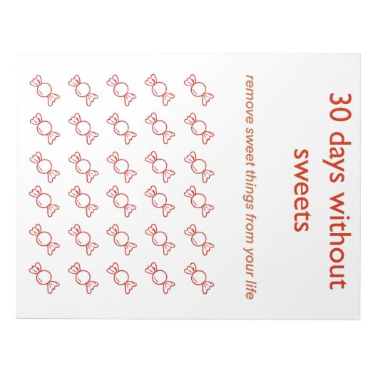 Planner 30 dagen zonder suiker notitieblok (Voorkant)