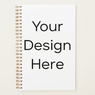 Planner 5.5" x 8.5" Harde Kaft Spiraal Goud