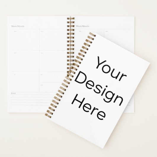 Planner 5.5" x 8.5" Harde Kaft Spiraal Goud (Display)